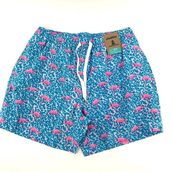 Chubbies Men's The Domingos Are For Flamingos 5.5" Classic Swim Trunk Size M - Picture 6 of 12